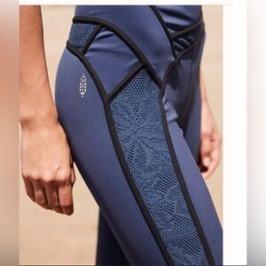 FP Movement by Free People Blue and Black Performance Leggings